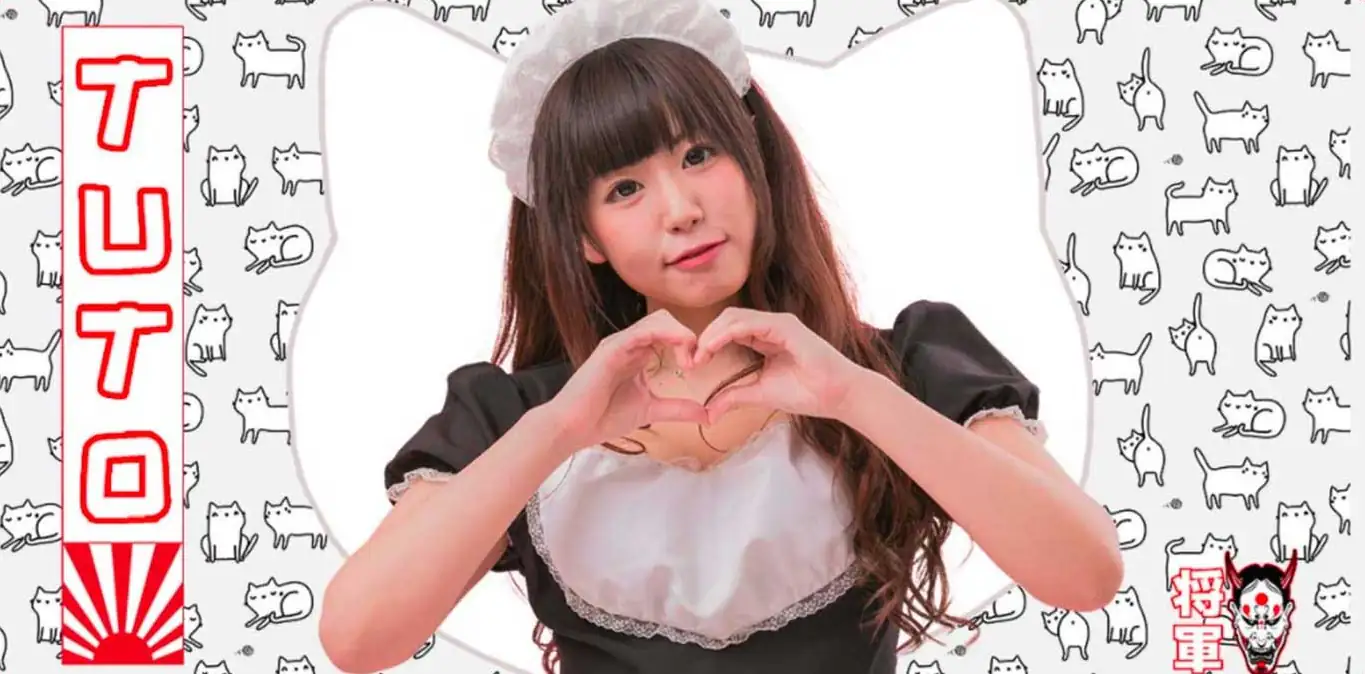 femme avec un style kawaii maid cafe tokyo