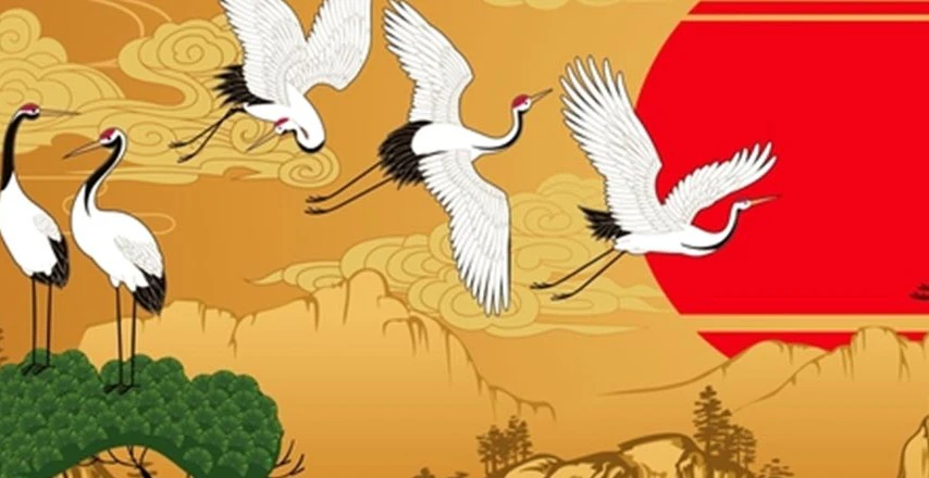 La grue japonaise symbole de la prospérité