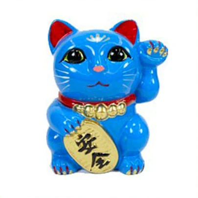 maneki neko bleu signification