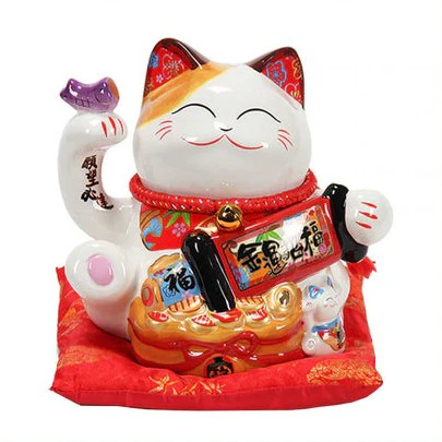 Maneki neko carpe koi