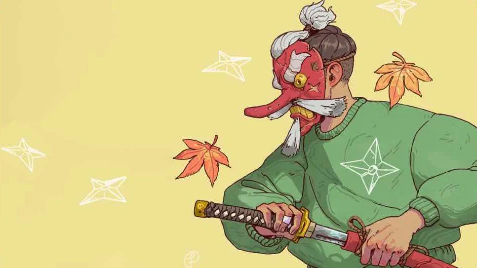 the Japanese tengu mask is worn in manga