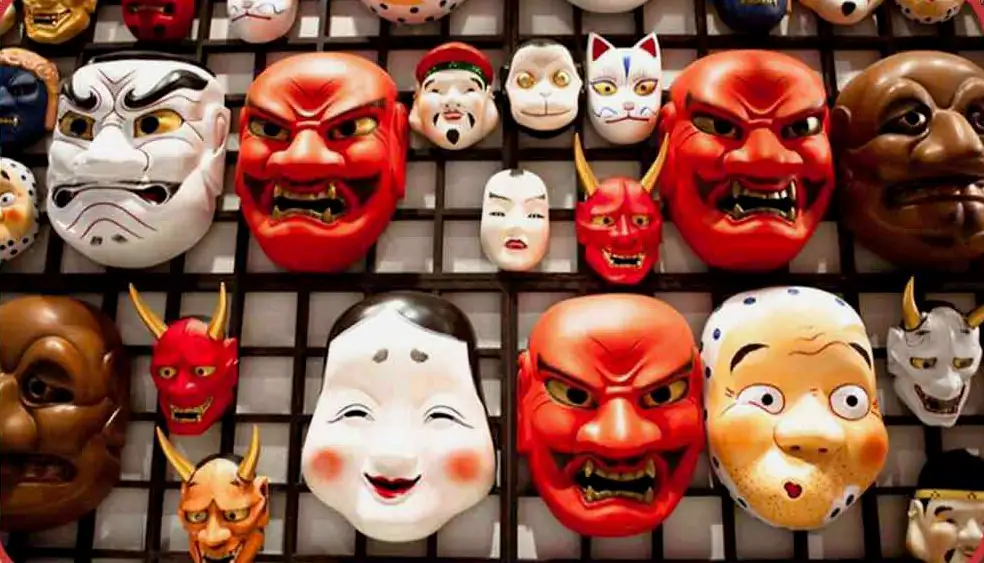 Why do Japanese people wear masks? The inhabitants of the land of the rising sun wear face masks to protect their faces against germs but also to pay homage to the gods Kitsune, Kappa, Tengu, Oni and Yurei to name a few!