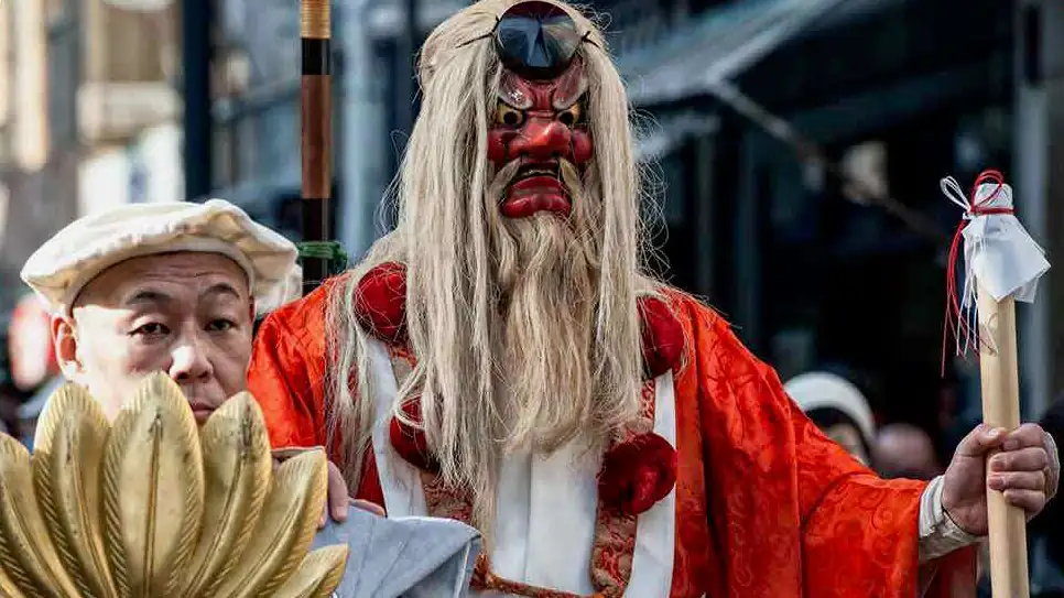 The Tengu mask is associated with Yokai and Oni. Yokai are paranormal phenomena found in Japanese legends and Shinto folklore. It is the same for the Oni which are Japanese demons.