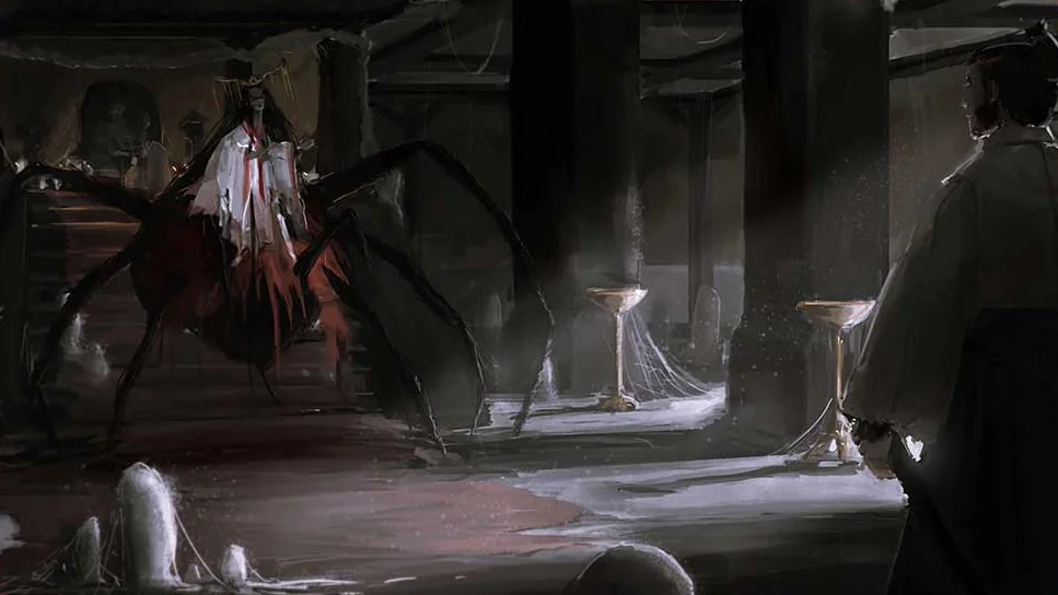 Jorogumo Yokai is a Japanese monster and demon from Shinto mythology
